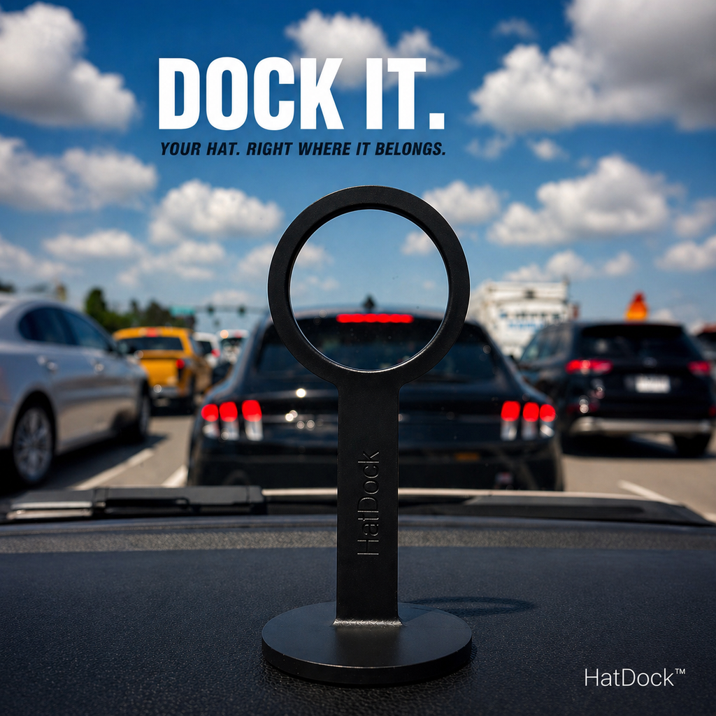 HatDock™ Dashboard Hat Holder for Car& Truck | Carbon Matte Black