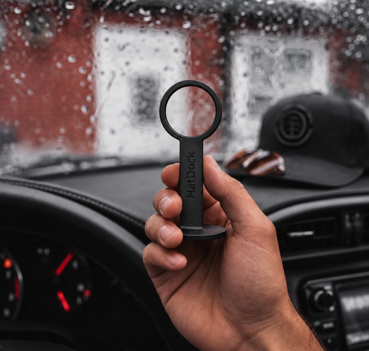 HatDock™ Dashboard Hat Holder for Car& Truck | Carbon Matte Black